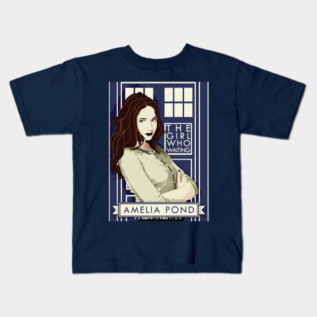 Amelia Pond Kids T-Shirt by rosescreation